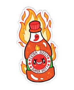 Squishable Hot Sauce Sticker