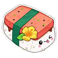 Squishable Ham Musubi Sticker