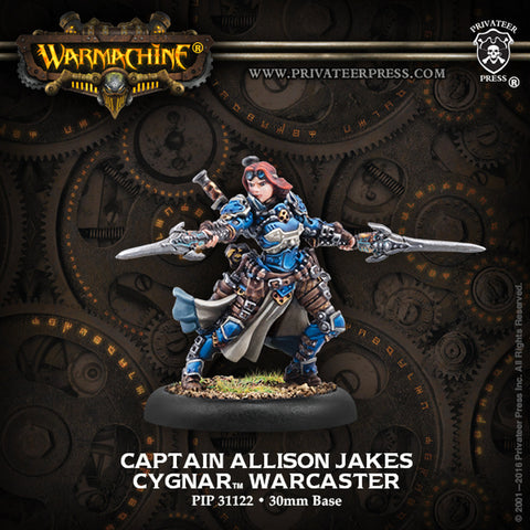 Warmachine: Cygnar Captain Allison Jakes - Warcaster