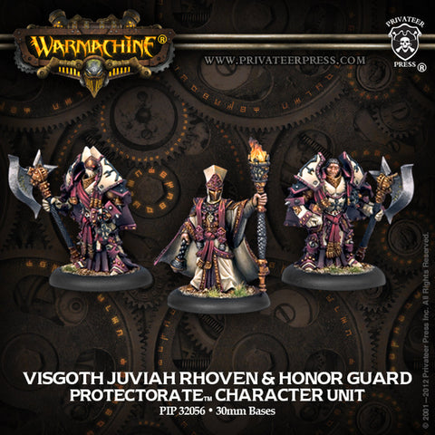 Warmachine: Protectorate of Menoth Visgoth Juviah Rhoven & Honor Guard