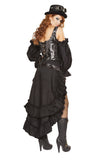 6pc Sexy Steampunk Maiden Pirate Costume