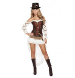 7pc Sexy Steampunk Babe Pirate Costume