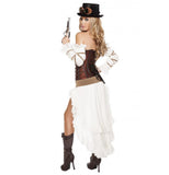 7pc Sexy Steampunk Babe Pirate Costume