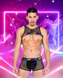 Mens Pride Two-Tone Fishnet Trunks