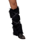 Pair of Black Faux Fur Leg Warmers