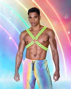 Mens Neon Green Glow In the Dark Harness