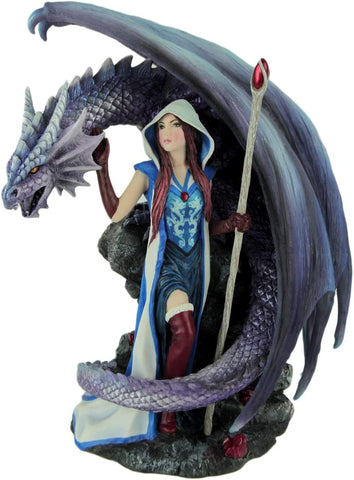 Dragon's Mage by Anne Stoke Sorceress and Dragon Statue