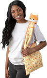 TeeTurtle Plushie Tote Bag: Orange Ramen Shiba Inu