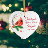 Cardinals Appear When Angels Are Near Holiday Edition Memorial Ornament