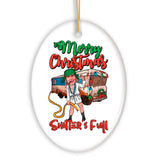 Cartoonish Merry Christmas Shitters Full Ornament