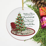 Christmas in Heaven Quote Ornament