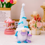 Cute Nursery Pair Baby Gnome Set of 2, Light Blue and Pink Toddler Boy and Girl