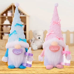 Cute Nursery Pair Baby Gnome Set of 2, Light Blue and Pink Toddler Boy and Girl