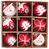 Santa Claus Inspired 9 Piece Round Ornament Christmas Bundle