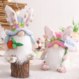 Easter Bunny Ears Plush Gnomes, Light Blue and Pink