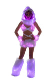 GlowFur Illuminated Light-Up Infinity Hood