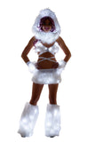 GlowFur Illuminated Light-Up Infinity Hood