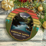 American Samoa National Park Retro Style Ornament, Tutuila  Tourist Attraction and Gift