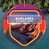 Badlands National Park Retro Style Ornament, South Dakota Tourist Attraction and Gift