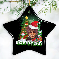 Bob Dylan Christmas Ornament