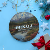 Denali National Park Retro Style Ornament, Alaska USA Tourist Attraction and Gift