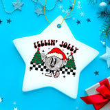 Feelin Jolly Retro Disco Christmas Ornament