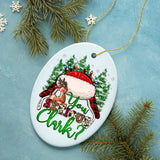 Festive and Fun Plaid You Serious Clark Christmas Ornament, Grisworld Vacation