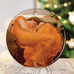 Frederic Leighton Flaming June Ornament, Famous Painting Christmas Decoration Souvenir