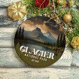 Glacier National Park Retro Ornament, Montana Souvenir and Travel Gift