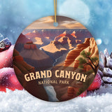 Grand Canyon National Park Retro Ornament, Arizona Tourist Attraction Souvenir and Gift