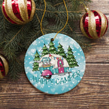 Happy Camper Winter RV Ornament