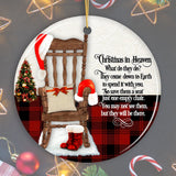 Heaven Chair Quote Christmas Ornament