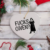 Hilarious Fcks Given Irreverent Nun Ornament, Badass and Cheeky Gift Store Gem