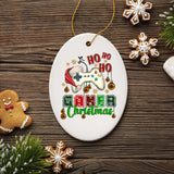 Ho Ho Ho Gamer Christmas Ornament, Video Game Lover Holiday Gift