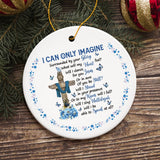 Inspirational Jesus Religious Quote and Cross Ornament