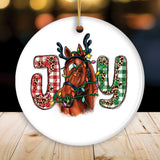 Joy Christmas Horse Holiday Ornament