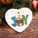 Joy Nativity Baby Jesus Ceramic Christmas Ornament