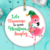 Let’s Flamingo to some Christmas Jingles Cute Bird Ornament