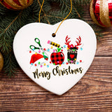 Merry Christmas Plaid Teacher Ornament, School Professional Gift