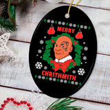 Merry Chrithmith Funny Boxing Meme Christmas Ornament, Humorous Christmas Gift