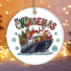 Merry Cruisemas Cruise Ship Theme Christmas Ornament