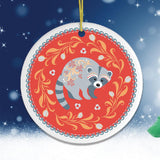 Minimalist Scandinavian Raccoon Ornament