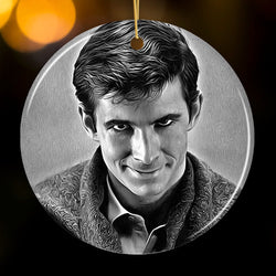 Norman Bates Psycho Christmas Ornament, Vintage 1960s Horror Movie Theme