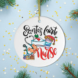 Santa's Favorite Nurse Christmas Ornament Bundle Set of Four