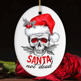 Santa is Not Dead Skull Christmas Ornament