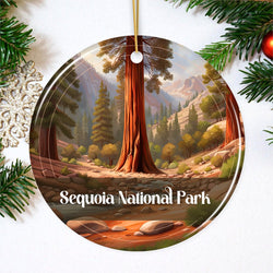 Sequoia National Park Retro Ornament, California Tourist Attraction Souvenir and Gift