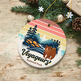 Voyageurs National Park Retro Style Ornament, Minnesota USA Tourist Attraction and Gift