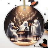 Ghostly Triumvirate Musical Prodigies Ornament, Whimsical Horror Musicians Unique Halloween Tree Gift