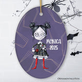 Spooky Girl Customized Halloween Ornament, Daughter Gift