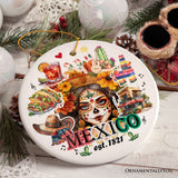 Vibrantly Colorful and Cultural Mexican Traditional Christmas Ornament, Mexicano Gift and Souvenir